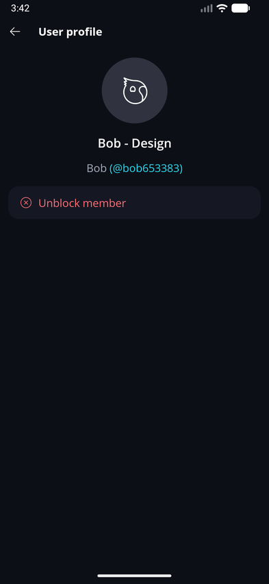Blocked Members π« Β· Mobile On the blocked member's User profile, tap Unblock member.